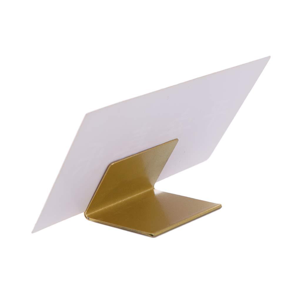 Document Holder Stand - Tafelnummerstandaards Metalen naamkaartclipstandaard DIY Gouden plaatskaarthouder