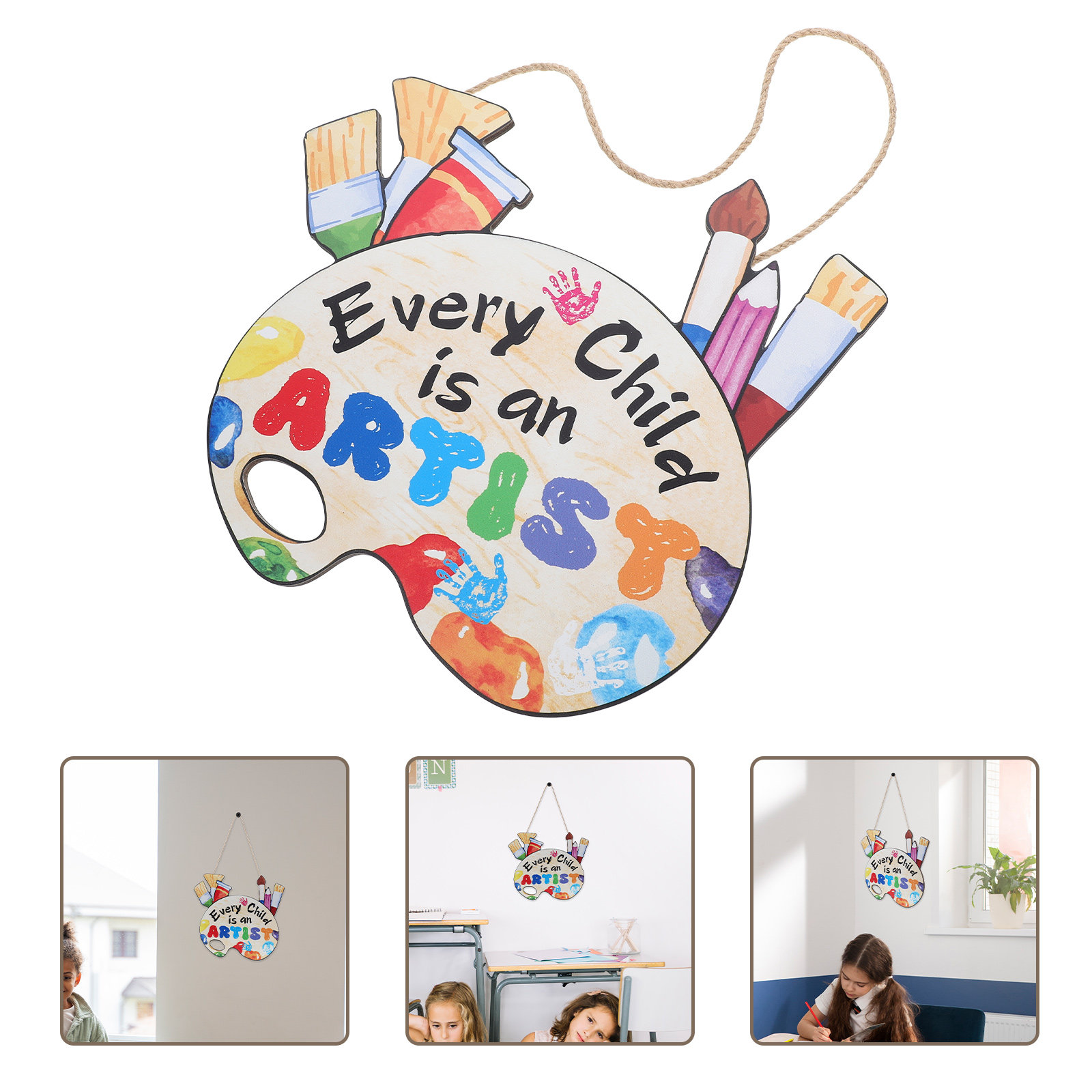 Home Office Or - Houten wanddecoratie voor de klaslokaal –
