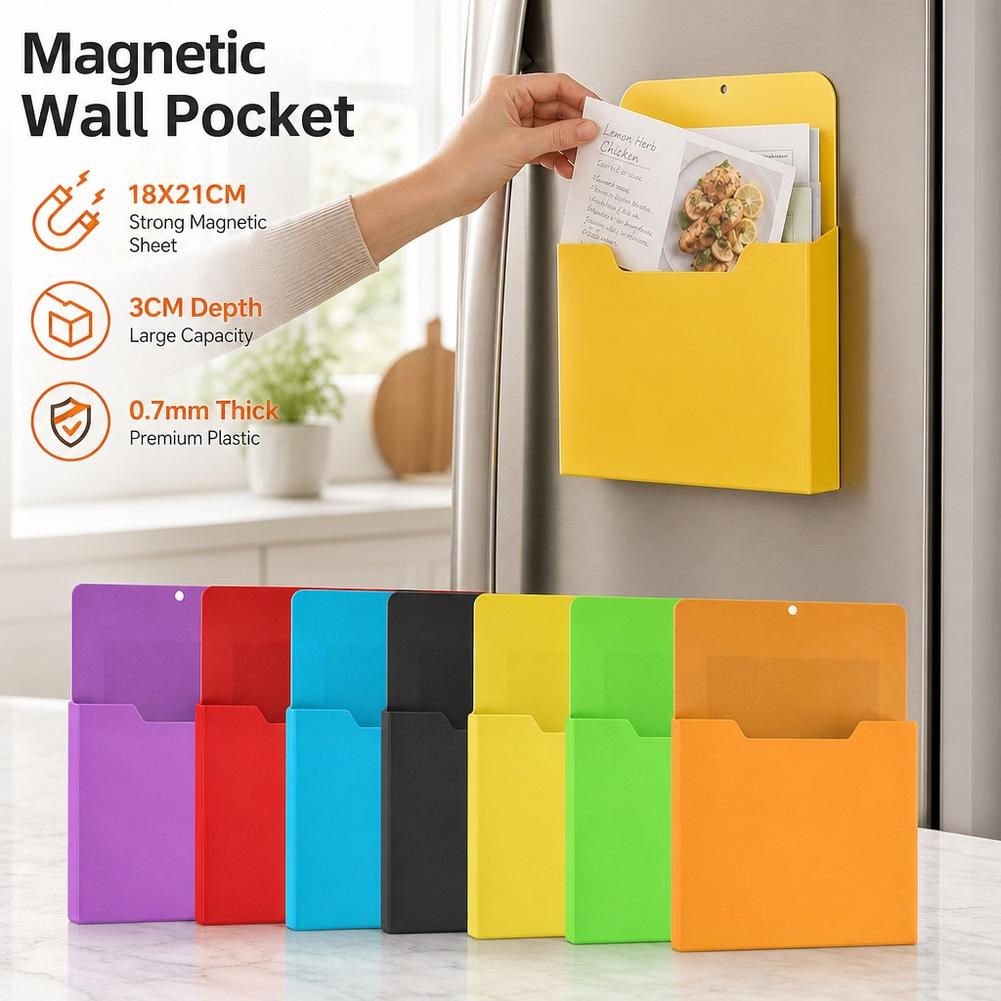 Document Holder Stand - Magnetische documenthouder, stevige plastic documentorganizer, wandmontage,