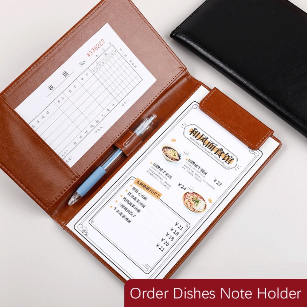 Document Scanner Portable - Draagbare PU-leer A6 bestandsmap opbergsleuf waterdicht