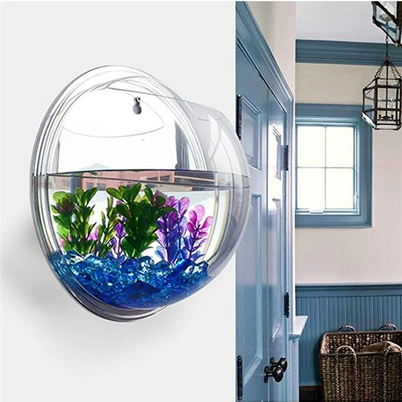 Home Office Layout - Transparant acryl opknoping muur aquarium, Plant