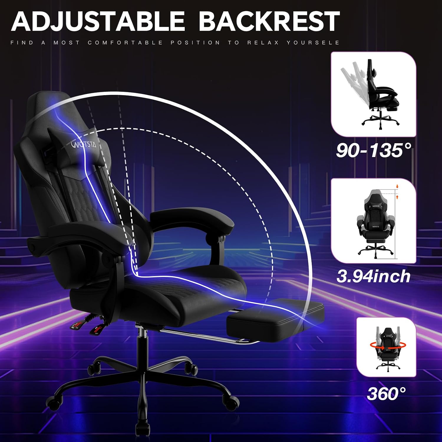 Gamingstoel met voetsteun, erg - Ergonomic Office Chair recensie en prijs