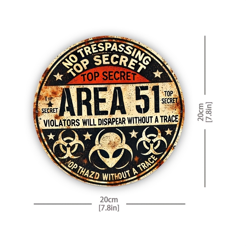 Vintage Area 51 metalen wandbo - Home Office Or recensie en prijs