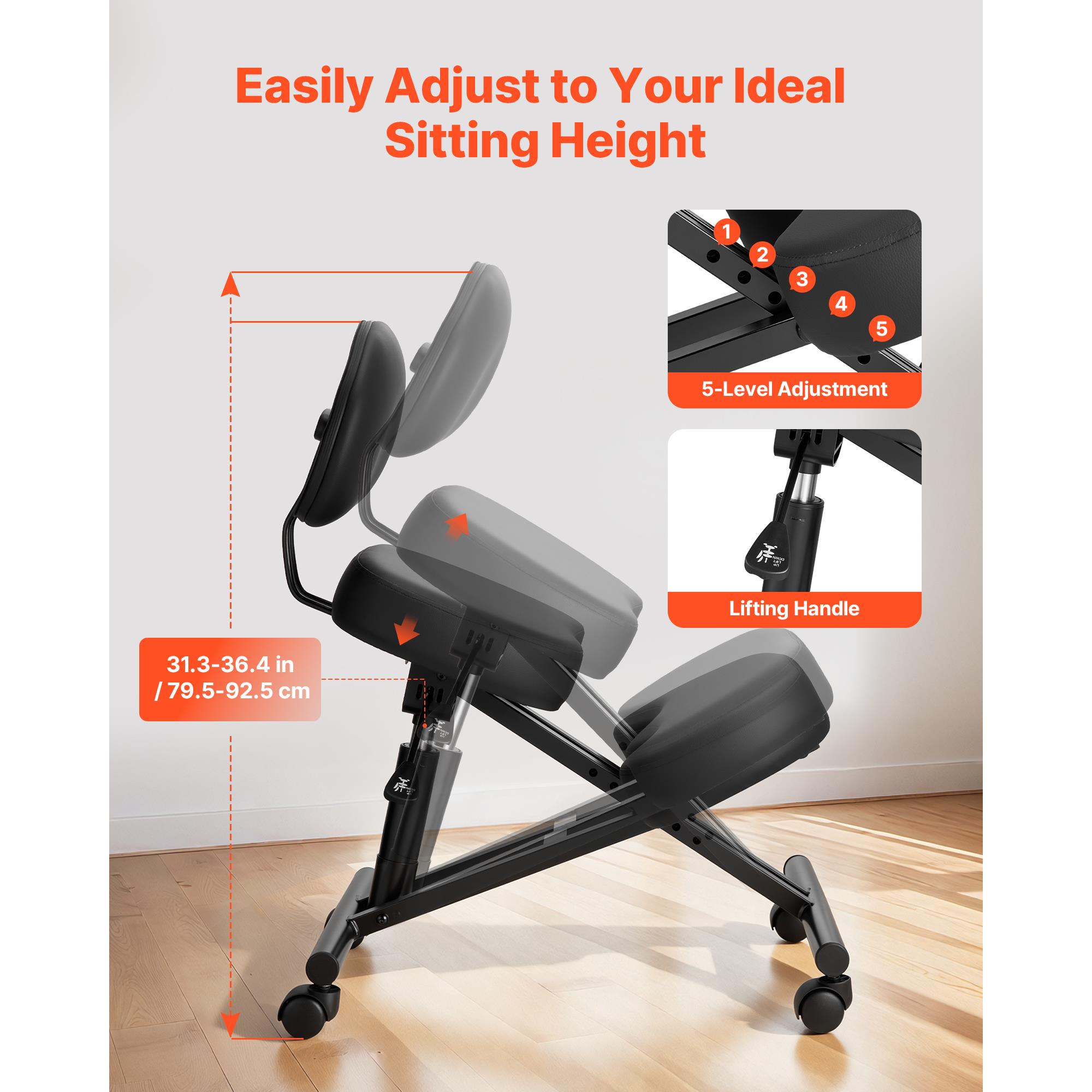 Ergonomische knielstoel met ru - Ergonomic Office Chair recensie en prijs