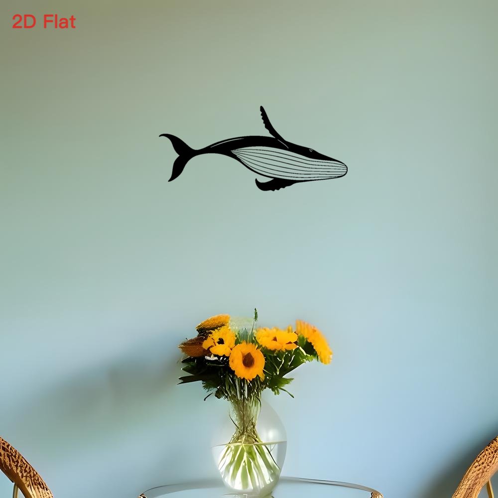 Majestueuze Walvis Metalen Wan - Home Office Or recensie en prijs