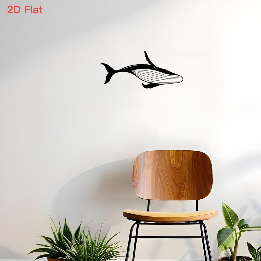 Majestueuze Walvis Metalen Wan - Home Office Or recensie en prijs