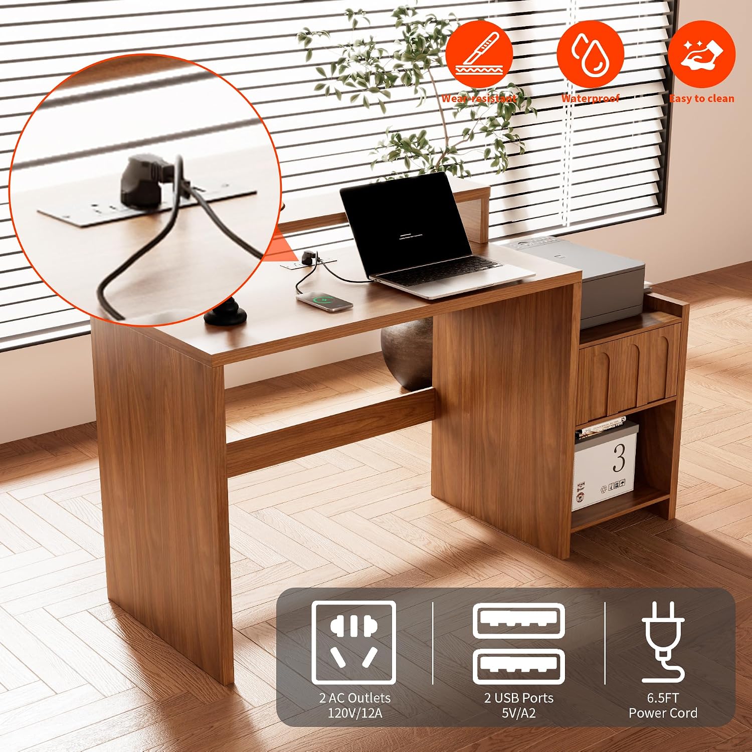 60 inch directiebureau met lad - Home Office Work Table recensie en prijs