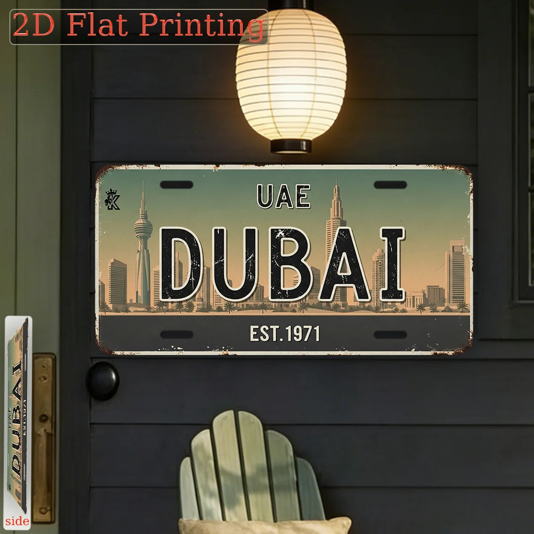 Dubai VAE EST.1971 kentekenpla - Home Office Dubai recensie en prijs