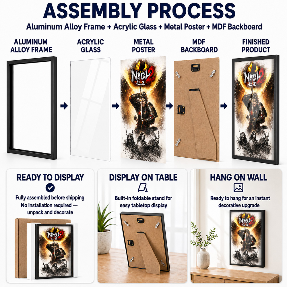 Nioh metalen posters met een f - Home Office Room Inspiration recensie en prijs